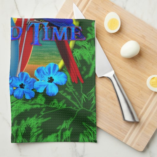 Island Time Sunset Theedoek (Quarter Fold)