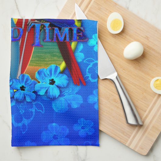 Island Time Sunset Theedoek (Quarter Fold)