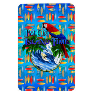 Island Time Surfing Magneet