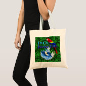 Island Time Surfing Palm Trees Tote Bag (Voorkant (product))