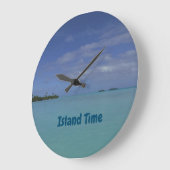 Island Time Tropical Beach Clock Grote Klok (Hoek)