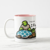 Island Time Turtles Tweekleurige Koffiemok (Links)