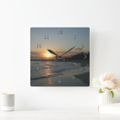 Island Time Vierkante Klok (Huis)