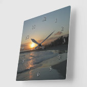 Island Time Vierkante Klok (Hoek)