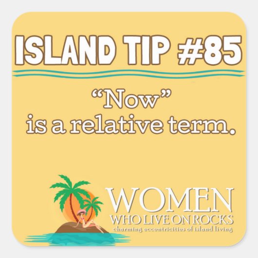 Island Tip #85 Sticker (geel) (Voorkant)