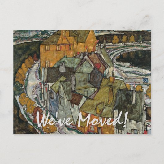 Island Town by Egon Schiele, Change of Address Aankondigingskaart (Voorkant)