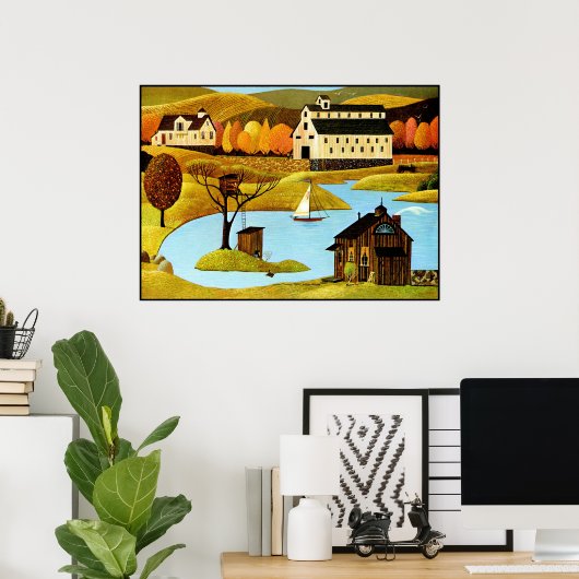 Island Treehouse Poster (Thuiskantoor)