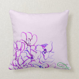 Island Tropical Orchid Pillow - Paars Kussen