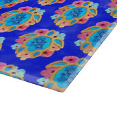 Island Tropical Sea Turtles Floral Snijplank (Hoek)