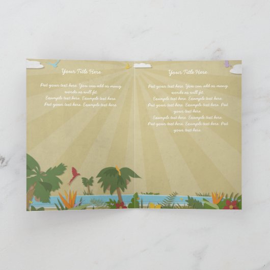 Island Tropics Memorial Kaart / begrafenisprogramm (Binnen)