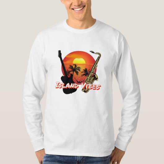 Island Vibes Basic T-shirt met lange mouwen (Voorkant)