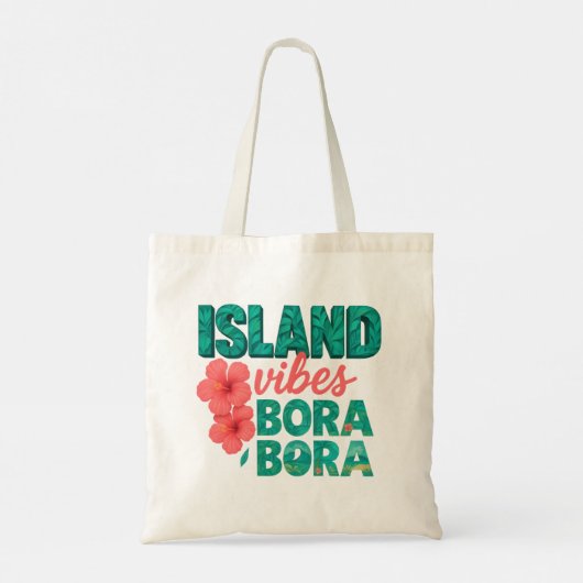Island Vibes - Bora Bora Tropische Canvas tas | zo (Achterkant)