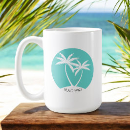 Island Vibes Cool Tropical Palms Koffiemok