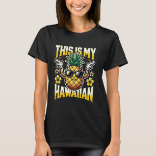 Island Vibes Dabbing Ananas in Hawaiiaanse tinten T-shirt