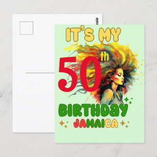Island Vibes Jamaica Verjaardag Meisje Groep Match Briefkaart