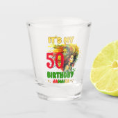 Island Vibes Jamaica Verjaardag Meisje Groep Match Shot Glas (Voorkant)