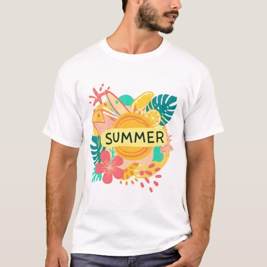 Island Vibes: Zomer T-Shirt Design (Voorkant)