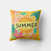 Island Vibes: Zomer T-Shirt Design Kussen (Achterkant)