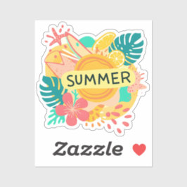 Island Vibes: Zomer T-Shirt Design Sticker