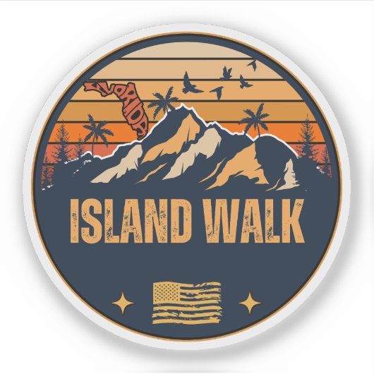 Island Walk, Florida Sticker (Voorkant)