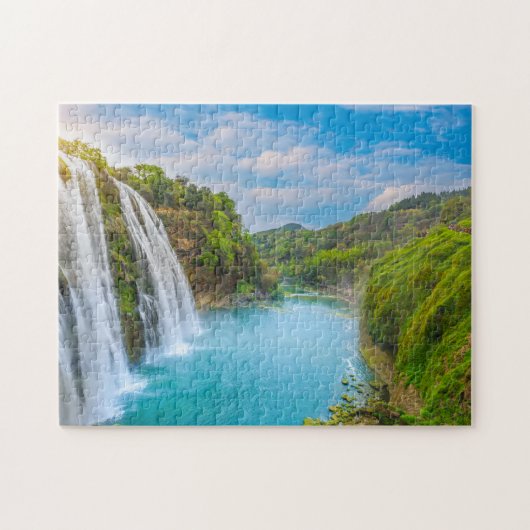 Island Waterfall Legpuzzel (Horizontaal)