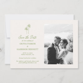 Island Wedding Photo Save the Date Kaart