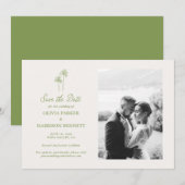 Island Wedding Photo Save the Date Kaart (Voorkant / Achterkant)