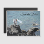 Island Wedding Save the Date Magnetische Uitnodiging (Voorkant / Achterkant)