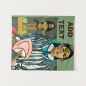 Island Woman, voeg tekst toe, Tapestry Wandkleed (Voorkant (horizontaal))