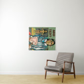 Island Woman, voeg tekst toe, Tapestry Wandkleed (In Situ (horizontaal))