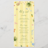 Island Yellow Wedding Menu (Voorkant)