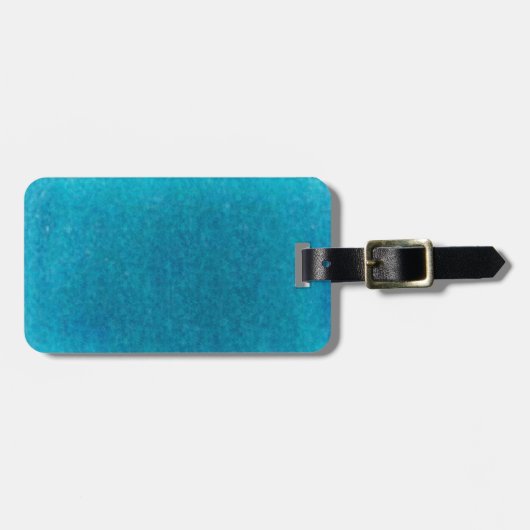 Island Zee Blue Waterverf - Blauwgroen en Aqua Bagagelabel (Voorkant horizontaal)