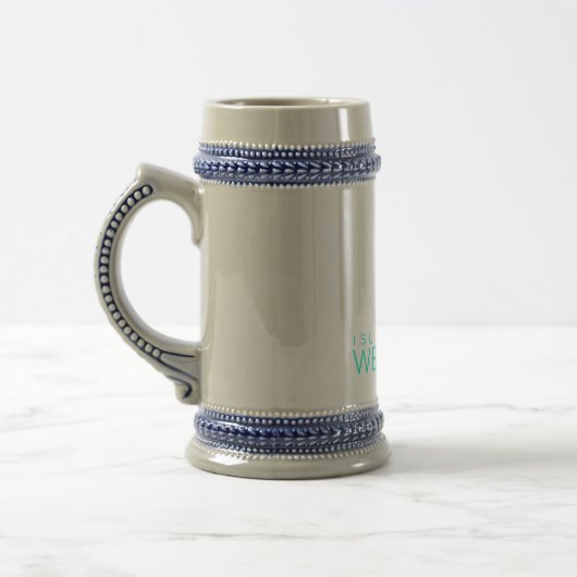 Islandbrede Weer Beer Stein Bierpul (Links)