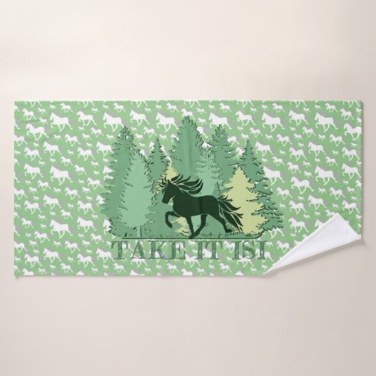 Islandpferdeherde take it isi  bad handdoek (Badhanddoek)