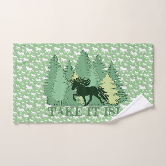 Islandpferdeherde take it isi  bad handdoek (Handdoek)