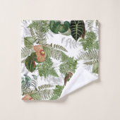 Islands Ferns Leaves Flowers Bath Towel Set Bad Handdoek (Wasdoekje)