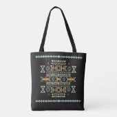 Islands Tribale Griljige Tote Tas (Achterkant)