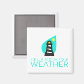 Islandwide Weer Square Magnet (Voorkant / Achterkant)
