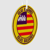 Islas Baleares Round Emblem Ornament (voorkant)