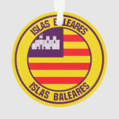 Islas Baleares Round Emblem Ornament (achterkant)