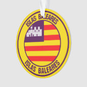Islas Baleares Round Emblem Ornament (voorkant)