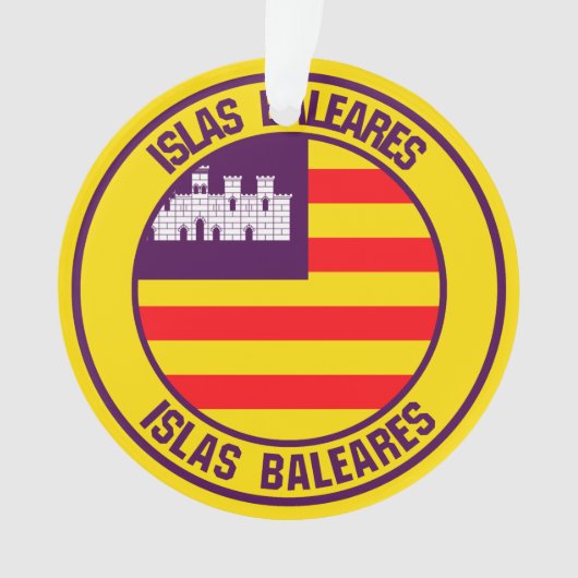 Islas Baleares Round Emblem Ornament (voorkant)