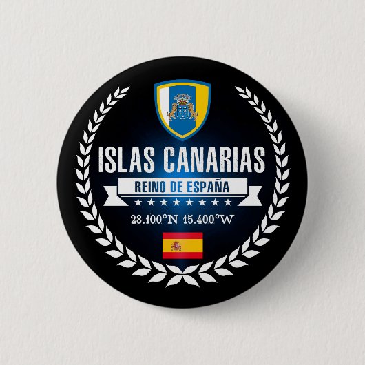 Islas Canarias Ronde Button 5,7 Cm (Voorkant)