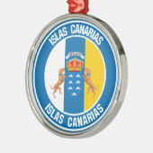 Islas Canarias Round Emblem Metalen Ornament (Links)