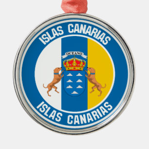 Islas Canarias Round Emblem Metalen Ornament
