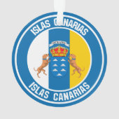 Islas Canarias Round Emblem Ornament (achterkant)