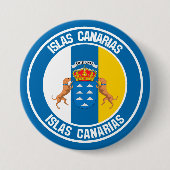 Islas Canarias Round Emblem Ronde Button 7,6 Cm (Voorkant)