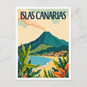 Islas Canarias Spanje Illustratie Reizen Briefkaart (Voorkant)
