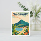 Islas Canarias Spanje Illustratie Reizen Briefkaart (Staand voorkant)
