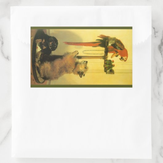 Islay, Tilco, a Macaw en Tortelduifjes van Landsee Rechthoekige Sticker (Tas)